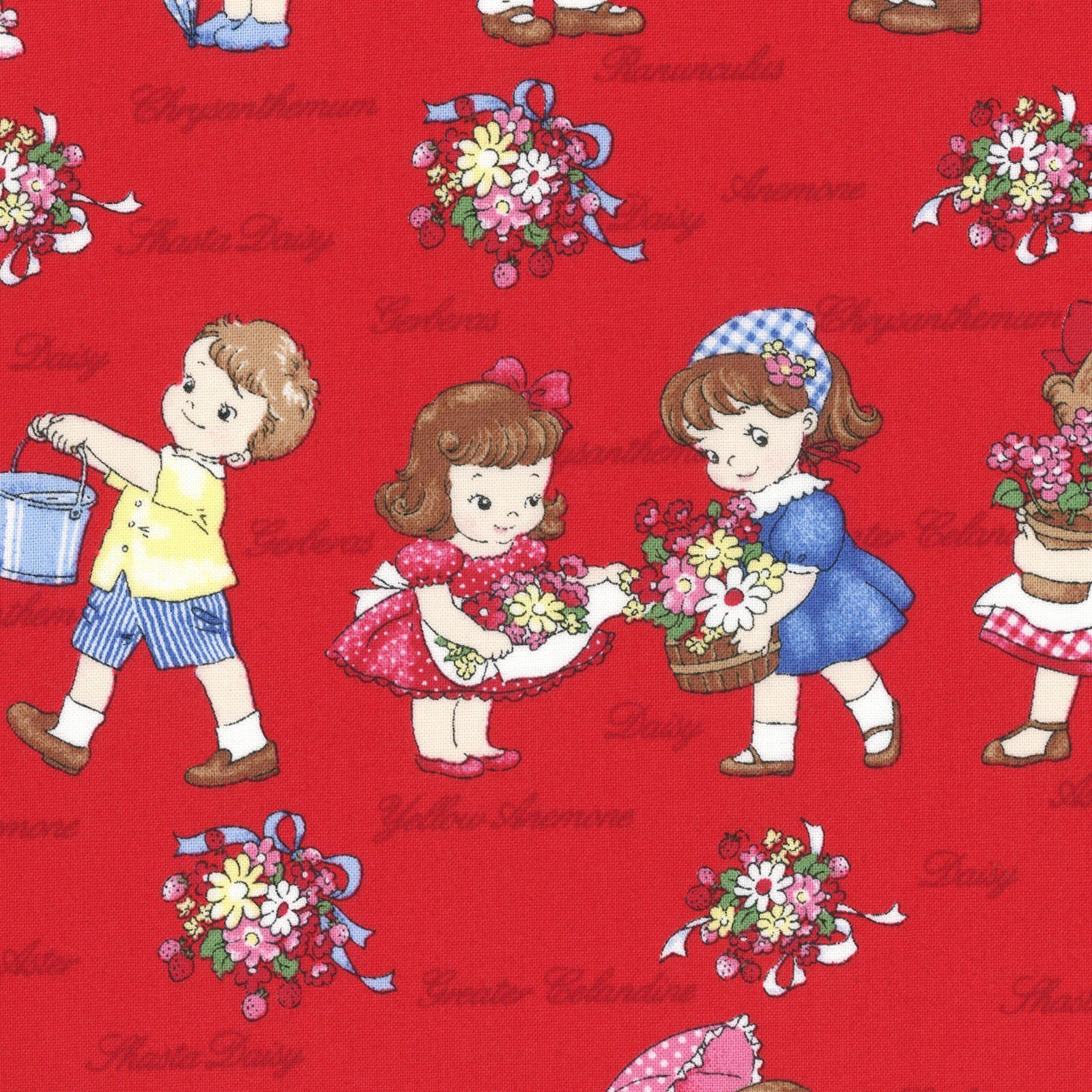 Old New 30's Boys &amp; Girls on red background