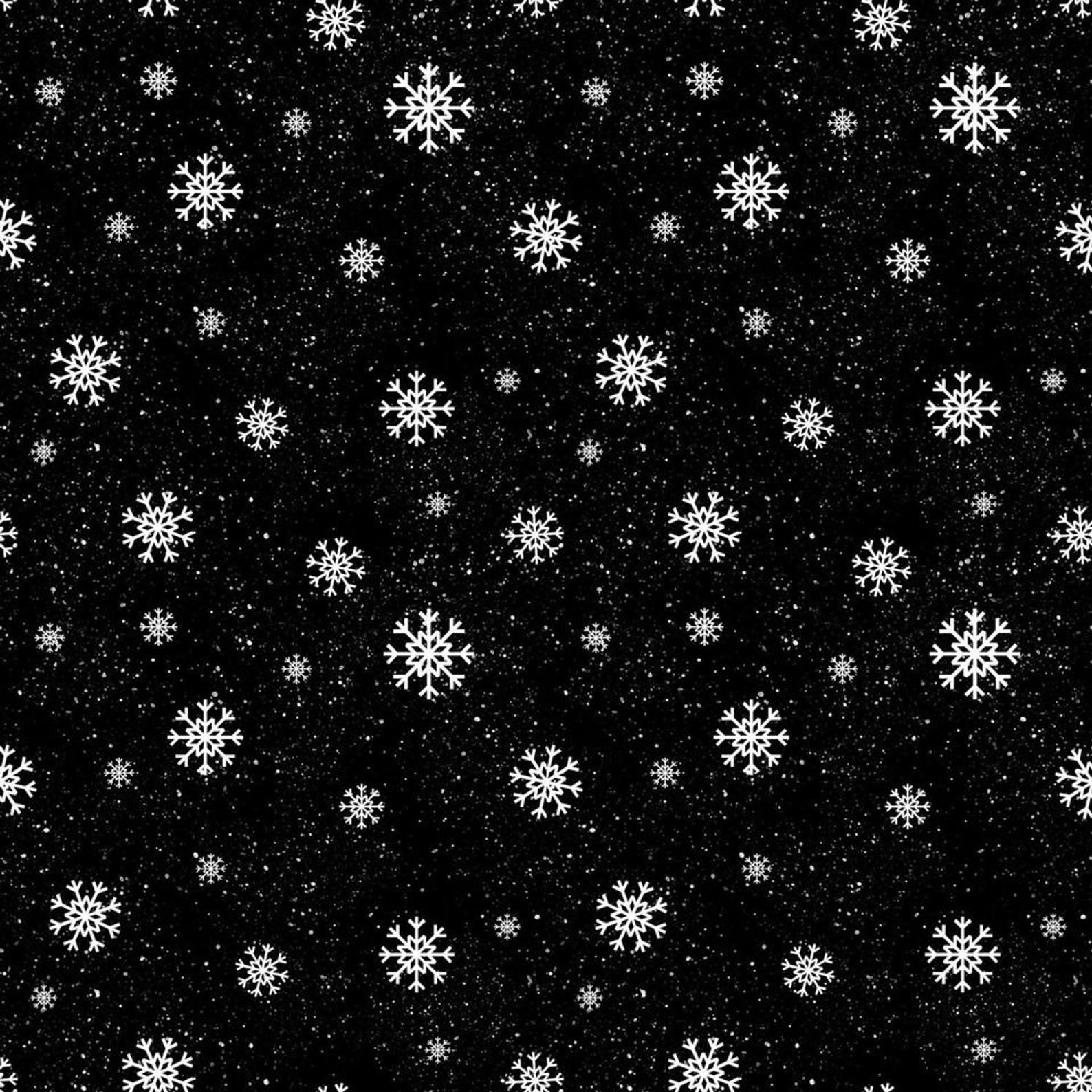 Snowflake Allover Black - Product Image