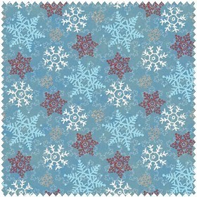 Cocoa Cookies Flannel - Blue Snowflakes - Product Image