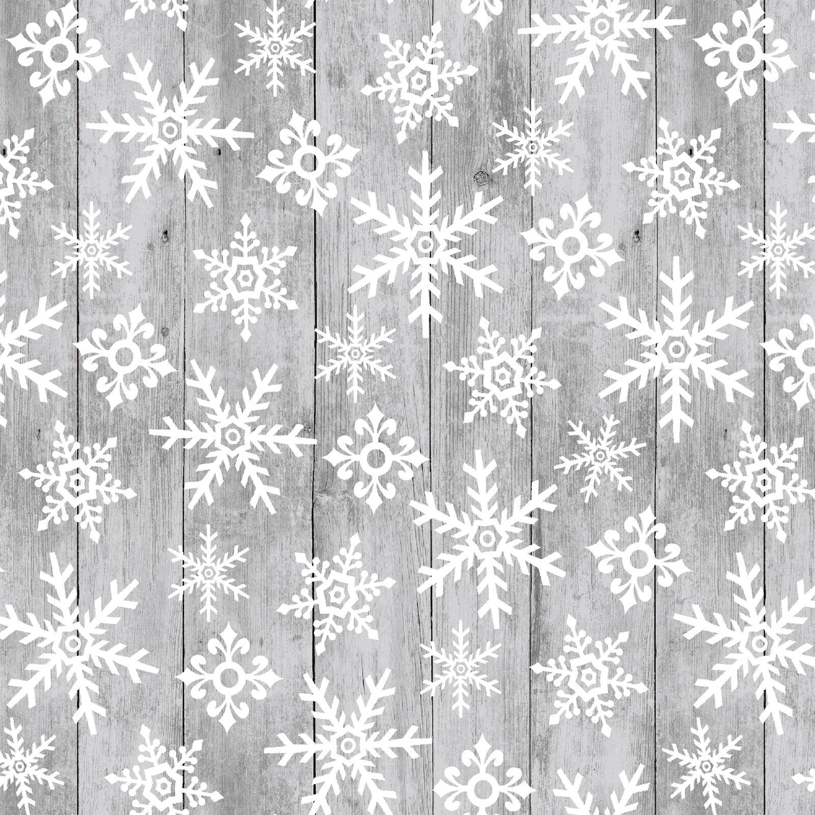 Snow Place Like Home Gray Snowflakes