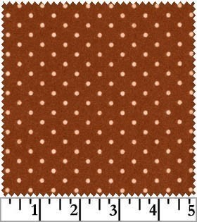 Woolies Flannel - Rust Dot
